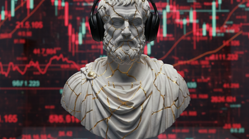 Marcus Aurelius as a modern Stoic investor ignoring market noise.